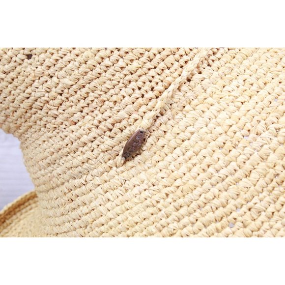 The SCALA Collection Natural Raffia Straw Drawstring Roll Brim Sun Hat Size OS - Picture 5 of 11